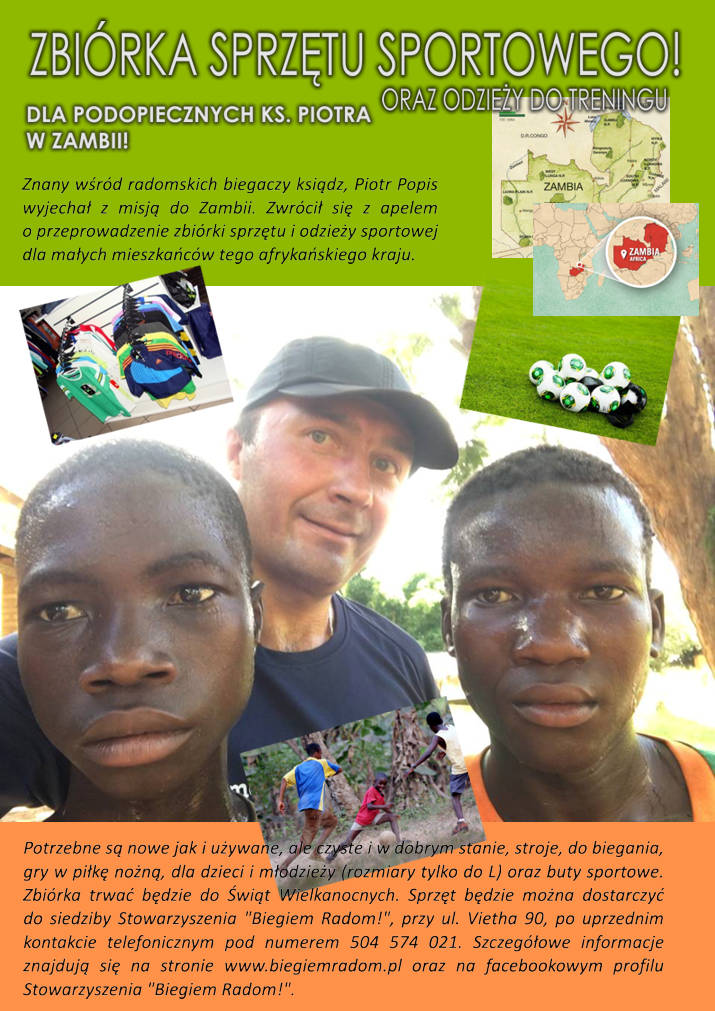 Pomóż małym sportowcom w Zambii